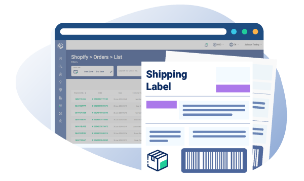 Fulfill order and generate label in a single operation