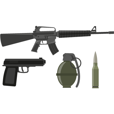 已装嵌之枪械、弹药、爆炸品、爆炸装置