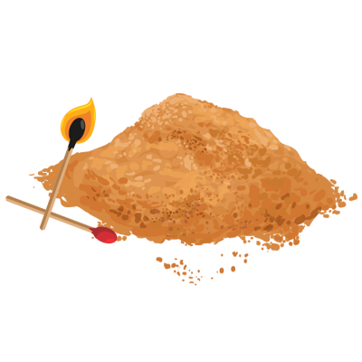 易燃材料，如炭、火柴及金属粉末