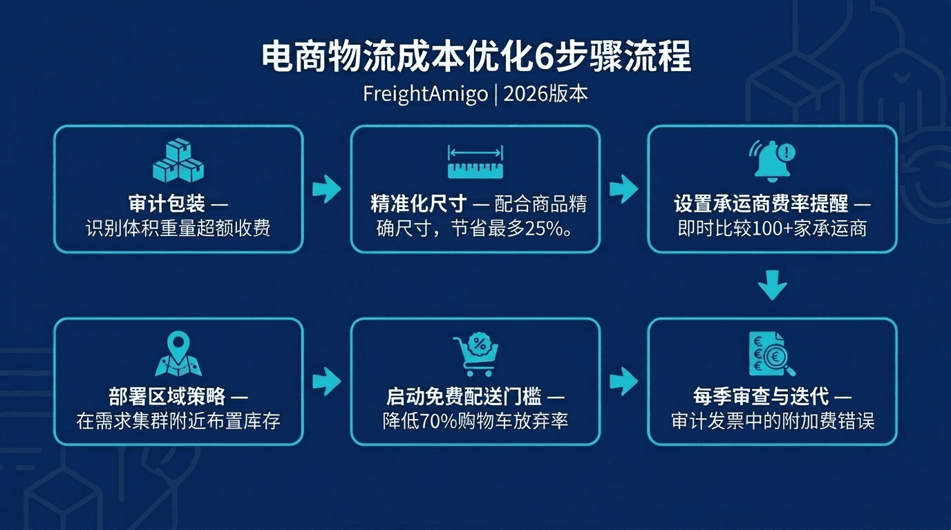 2026年电商物流成本优化6步骤流程图.png