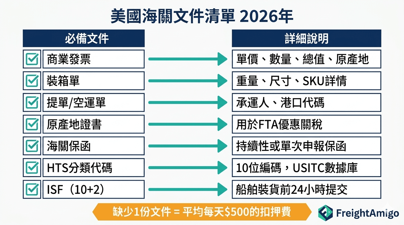 2026年美國海關商業貨物進口完整文件清單.png
