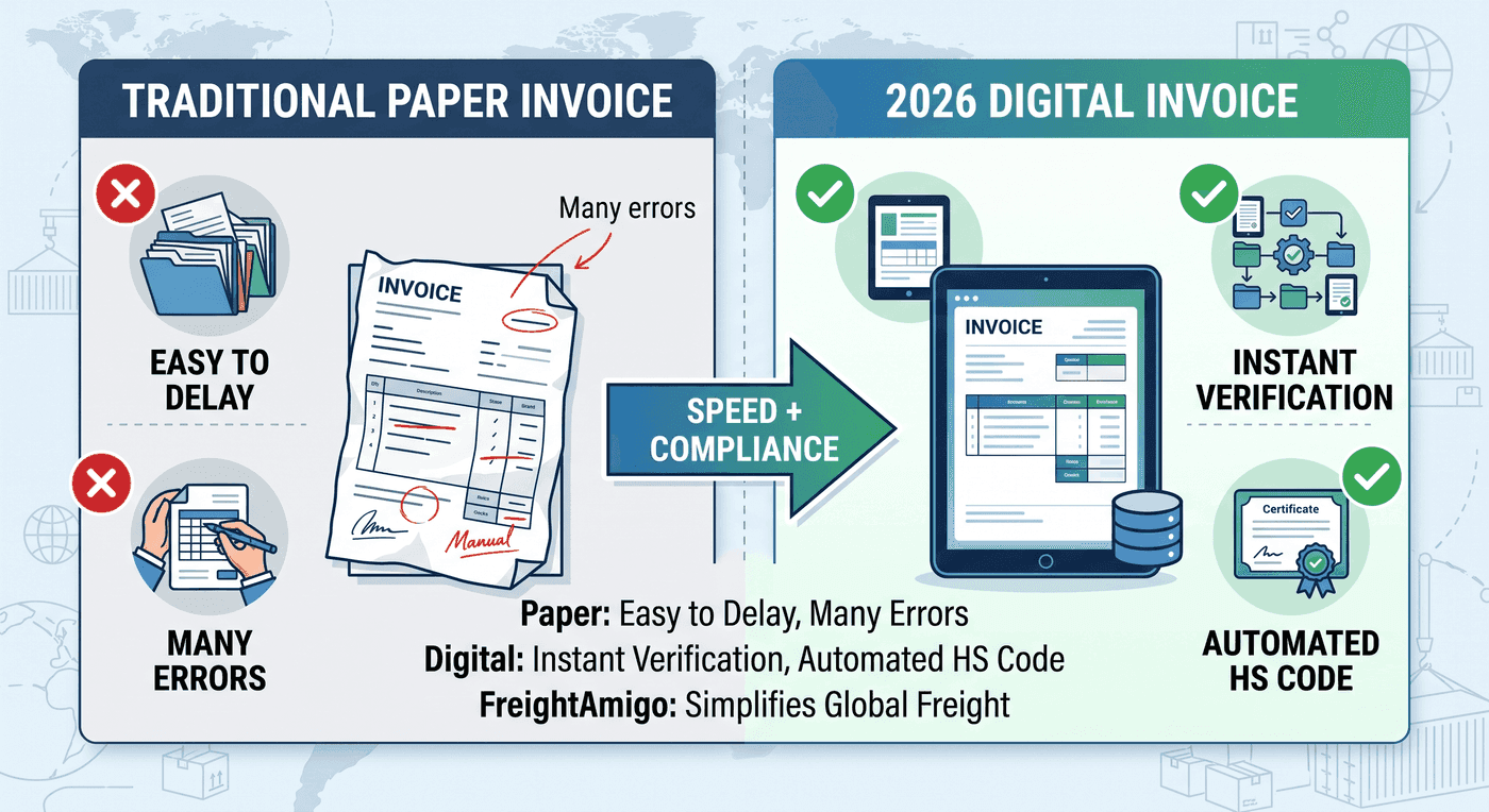 Traditional Paper Invoice vs Digital Invoice