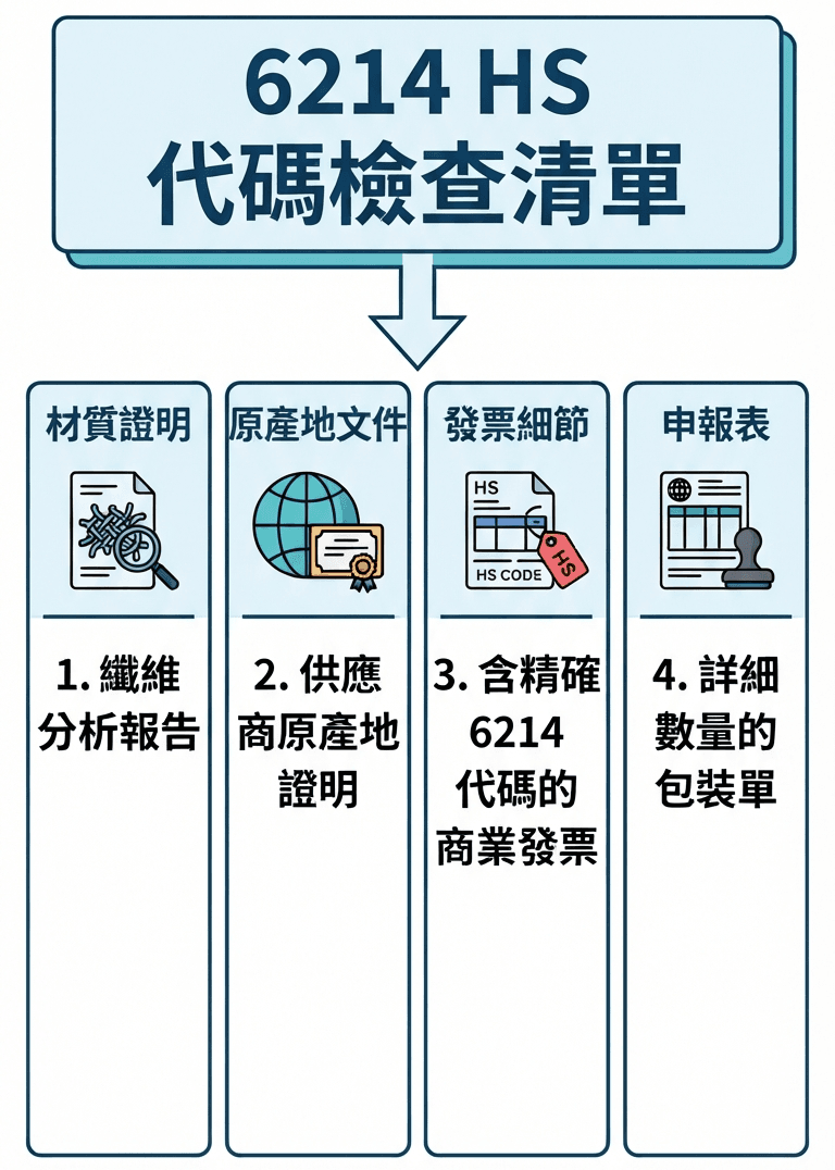 6214 HS Code 檢查清單