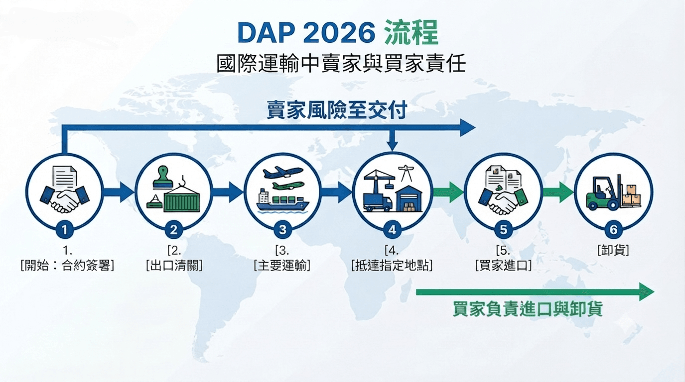 DAP 下國際運輸的賣家與買家責任
