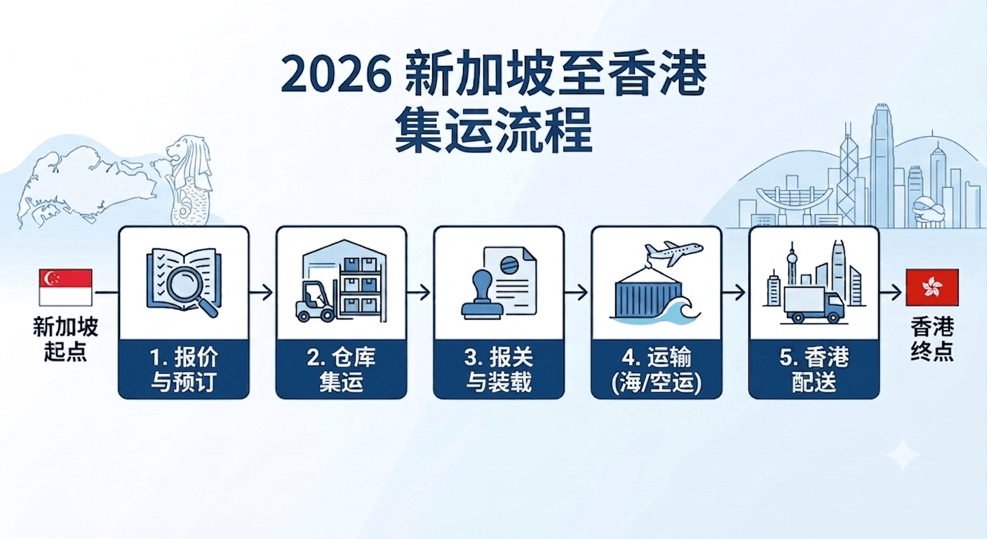 新加坡集运到香港流程图