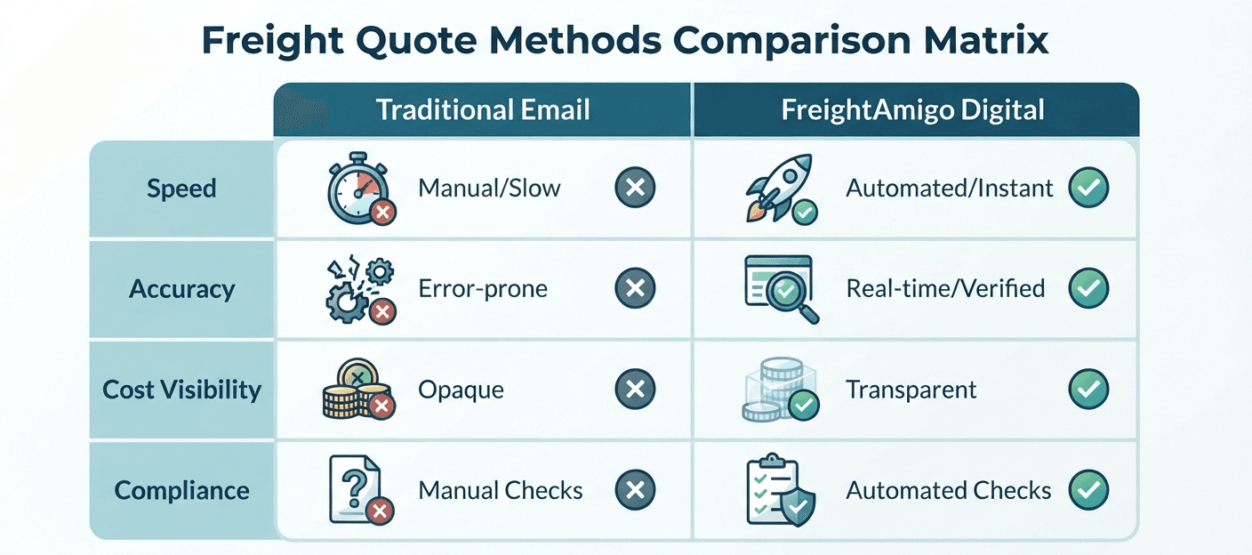 Freight Quote Methods Comparison