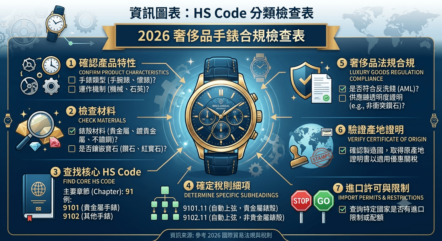 2026奢侈品手錶合規檢查表