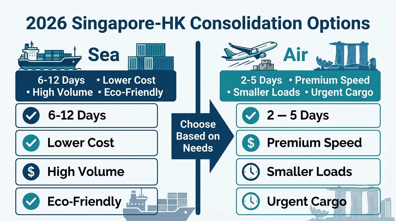 2026 Singapore to Hong Kong Consolidation Options
