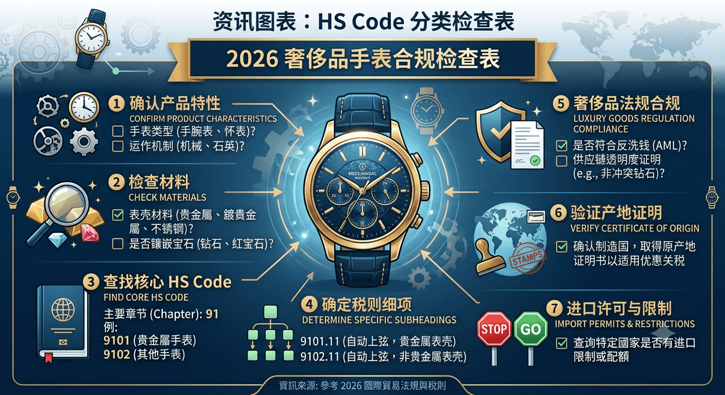 2026奢侈品手表合规检查表
