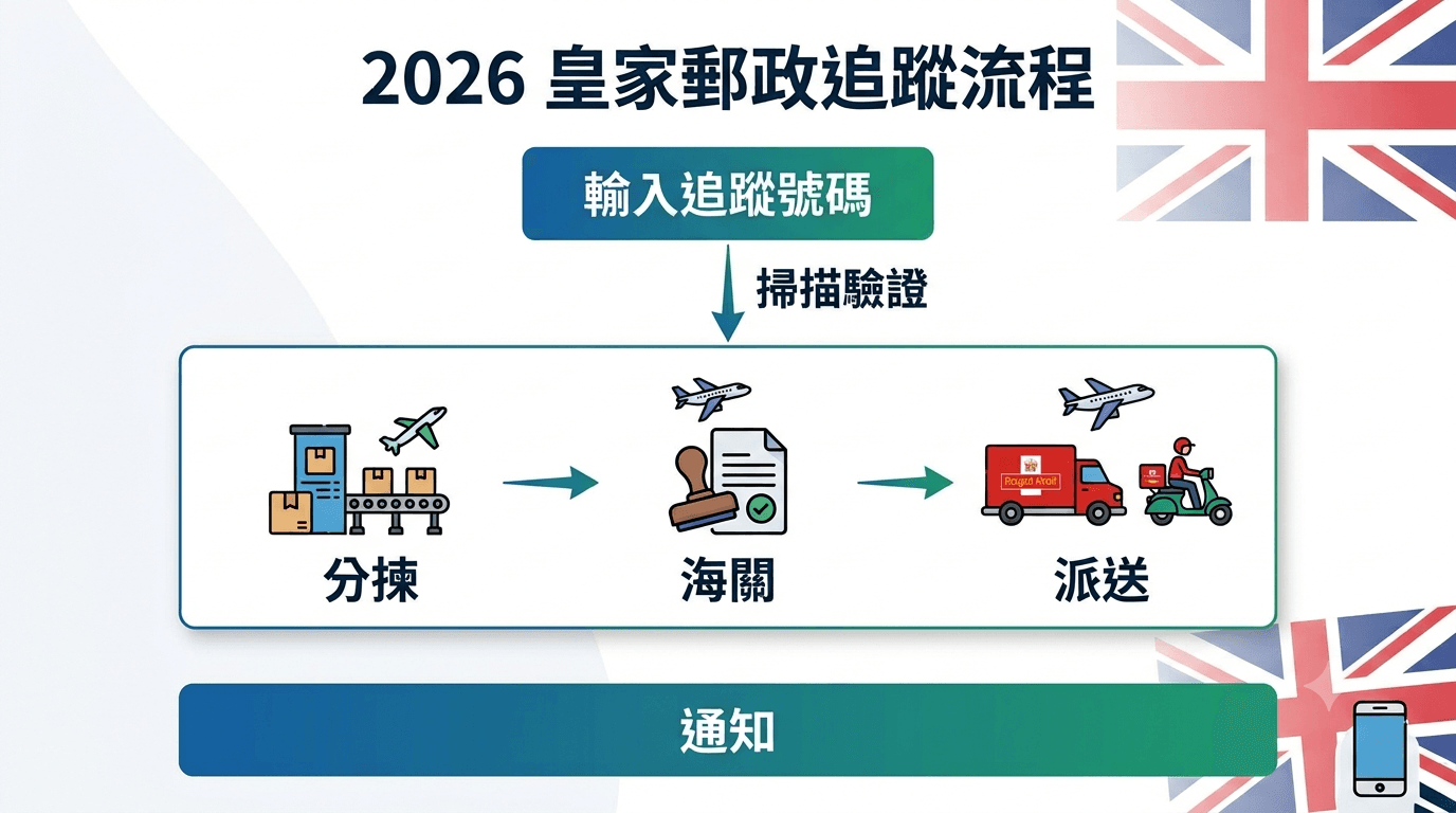 2026 年皇家郵政追蹤流程