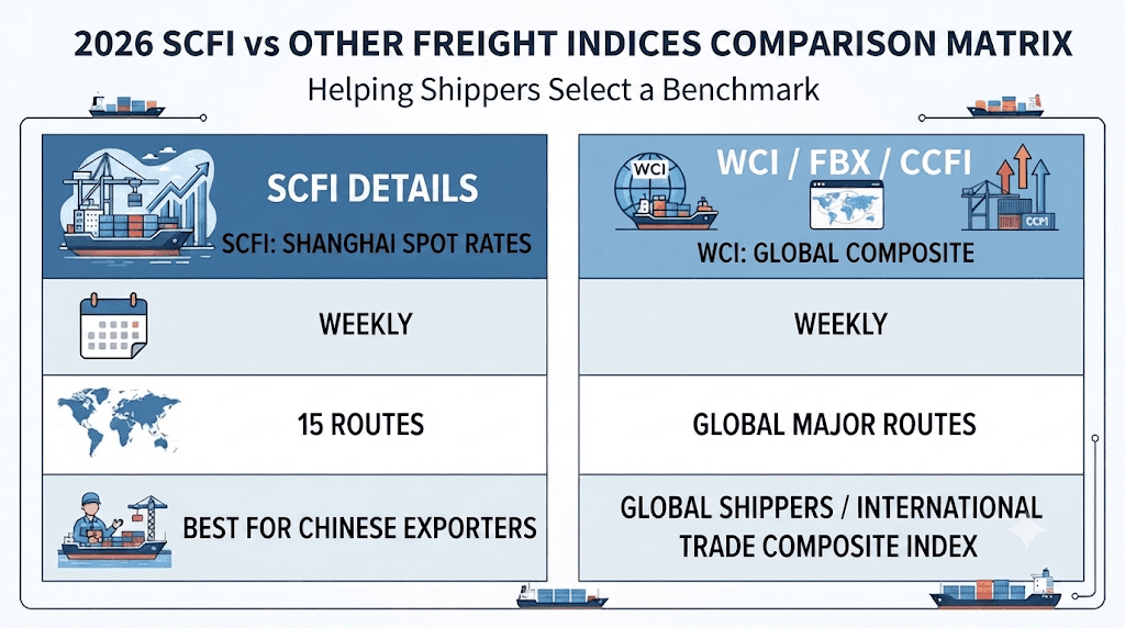 2026 SCFI vs Other Freight Indices Comparison