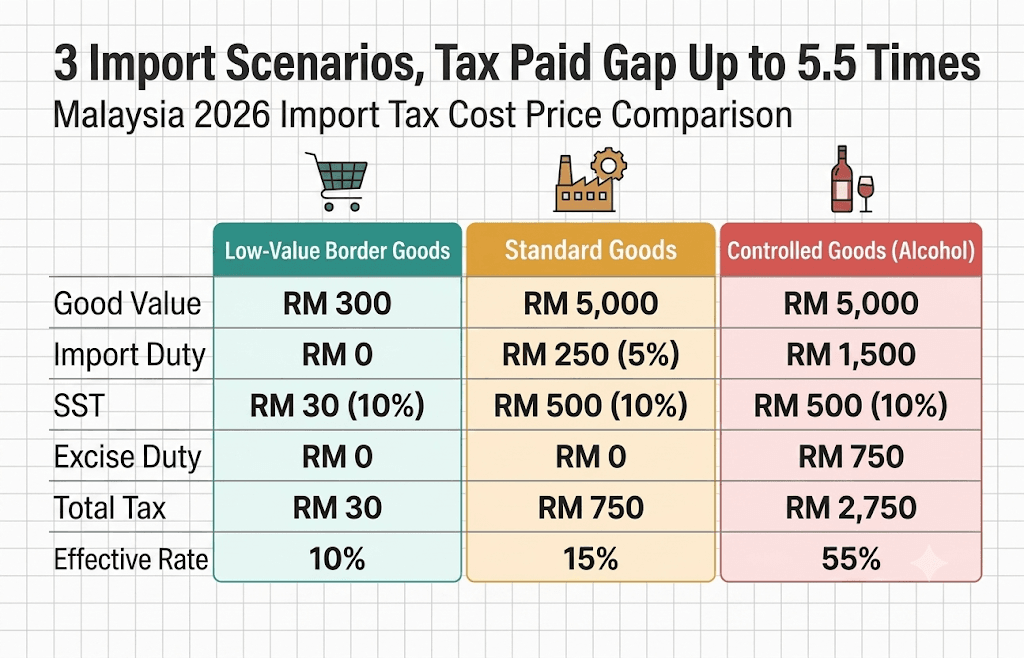 Malaysia Import Tax Cost Comparison