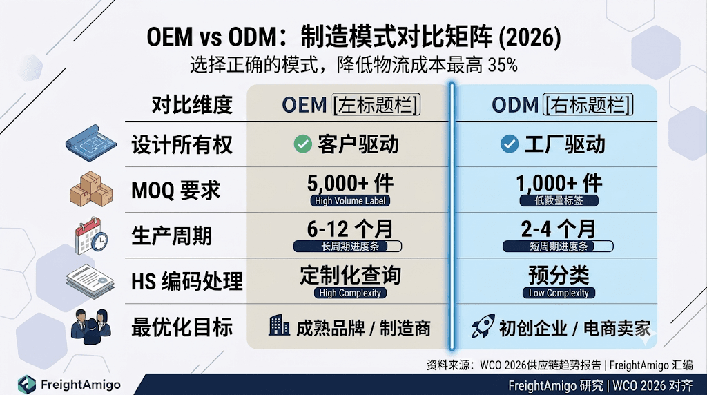 OEM 和 ODM 制造模式对比