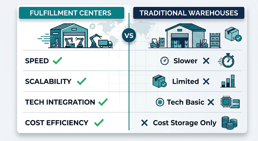 Fulfillment Centers vs Traditional Warehouses