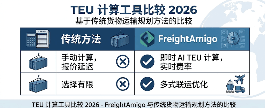 TEU 计算工具比较