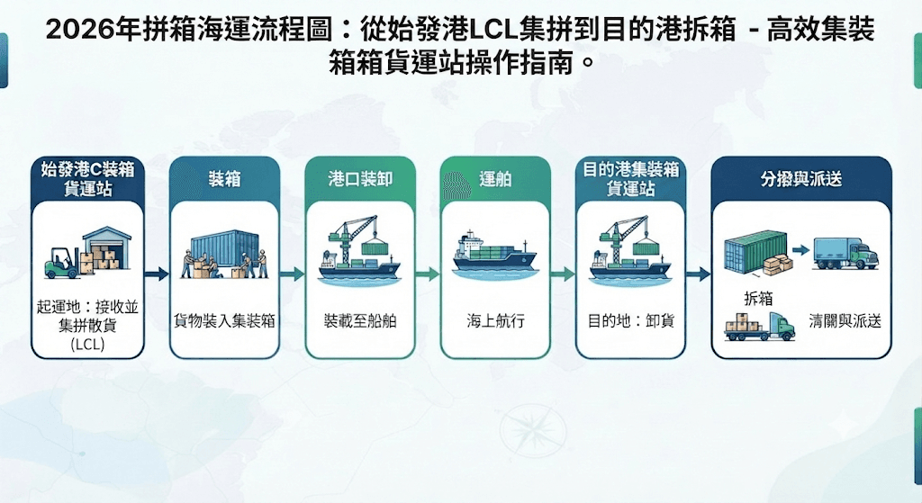 2026年拼箱海運流程圖
