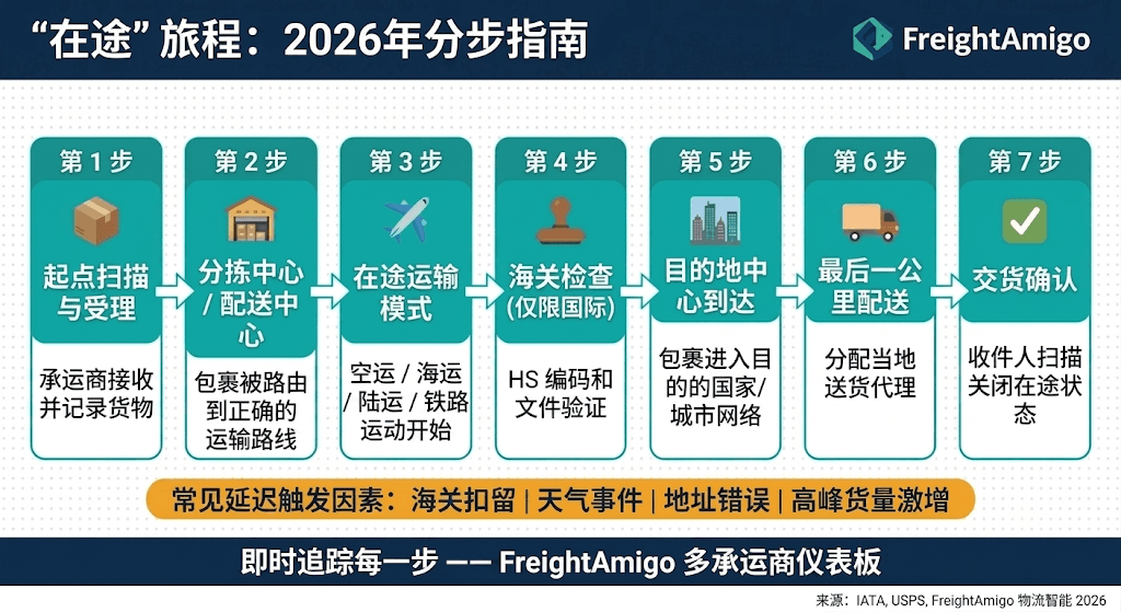 在途中貨件的旅程