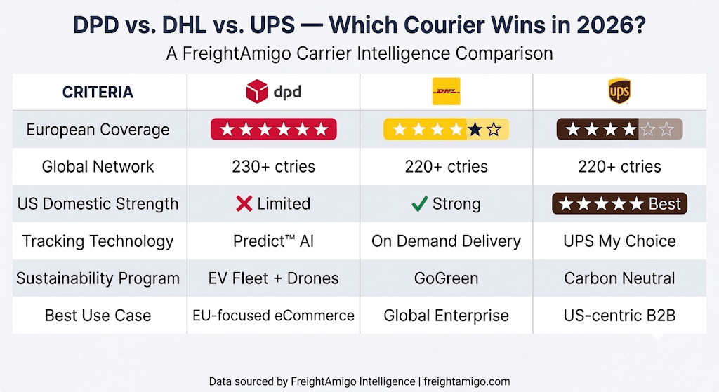 DPD vs DHL vs UPS