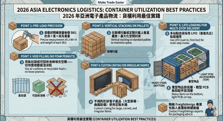 Container Optimization for Electronics | 2026 Tips | FreightAmigo