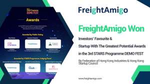 FreightAmigo won Investors Favourite & Startup with The Greatest Potential Award in 3rd STARS Programme from FHKI