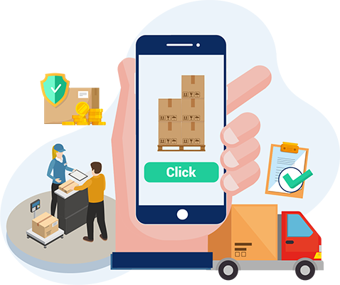 simplify you logistics and trade, Just by 1 click, you can arrange customs clearance, cargo insurance and trade finance, SME, easy logistics