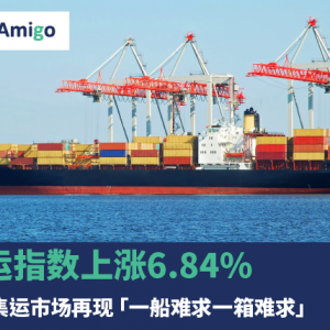 海运指数上涨6.84%，全球集运市场再现 「一船难求一箱难求」
