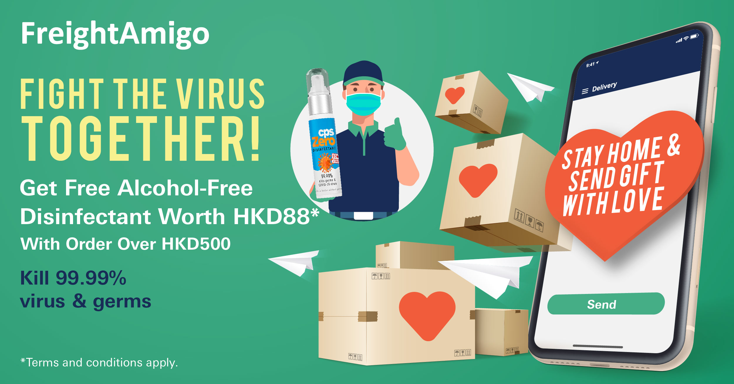 FreightAmigo - free spray once ordered - campaign - fight covid19 - freightech - fintech - supply chain - platform - 03