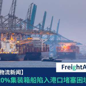 【物流新闻】全球五分之一集装箱船陷入港口堵塞困境