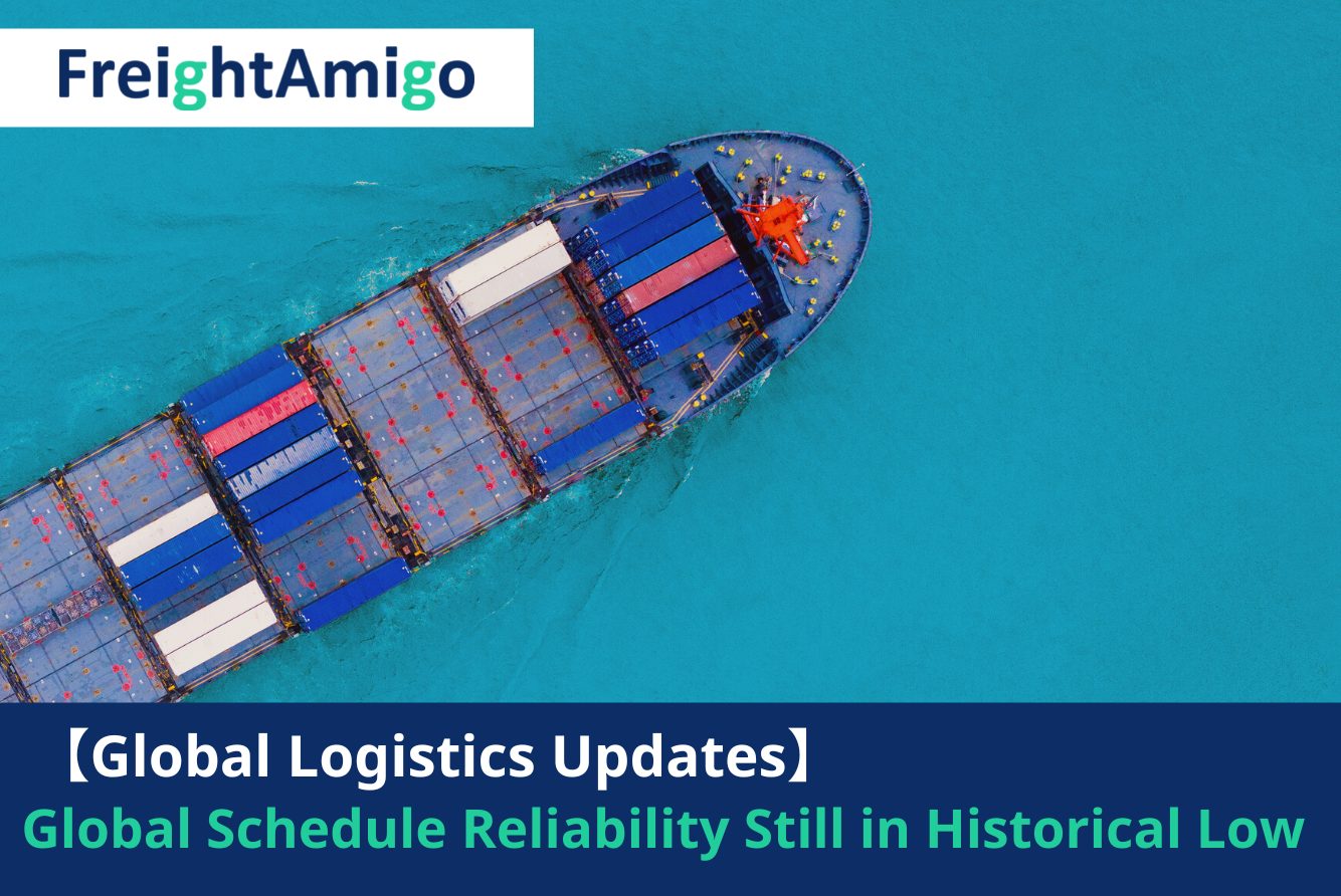 【Logistics News】Global Schedule Reliability Still in Historical Low