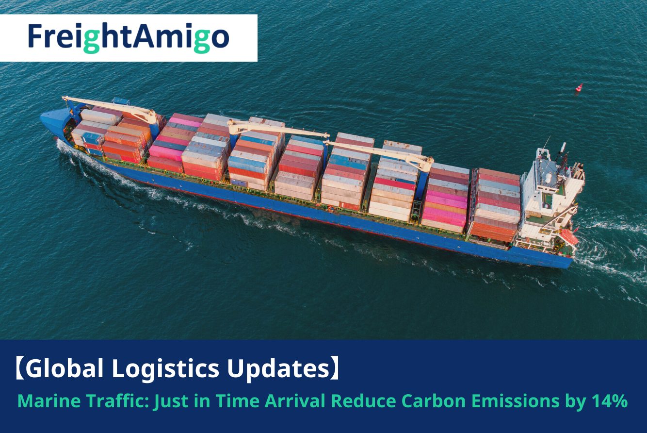 【Logistics News】MarineTraffic: JIT Arrival Helps Container Shipping Reduce Carbon Emissions by 14%