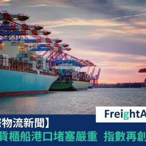 全球貨櫃船港口堵塞嚴重 指數再創新高freightAmigo