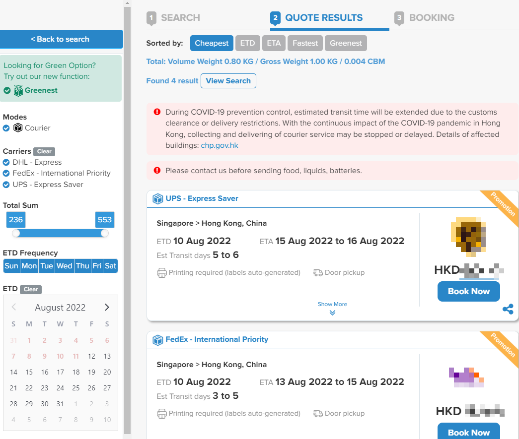 Singapore to Hong Kong_FreightAmigo